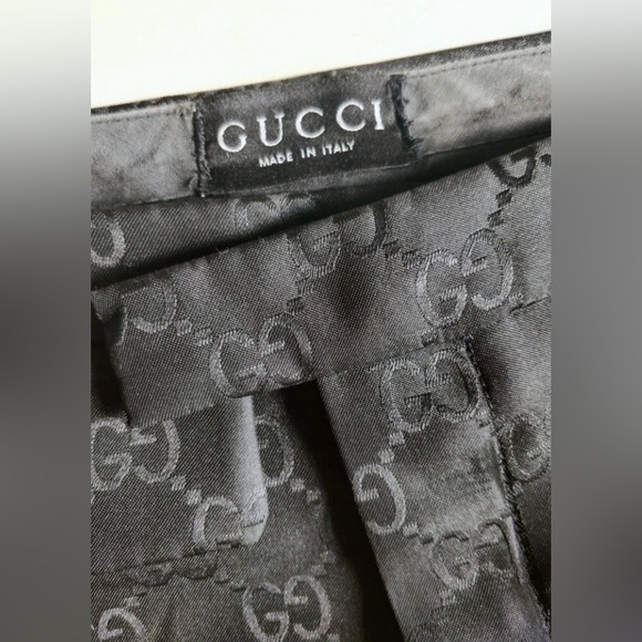 Gucci by Tom Ford S/S 1998 Black monogram interlocking GG skirt 40 - Picture 3 of 4